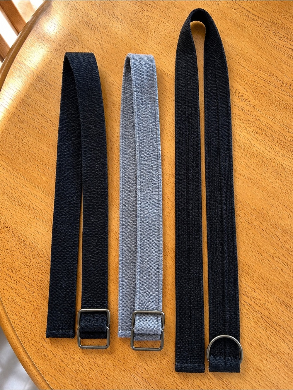 SALE! Boys Adjustable Canvas Belt Bundle 3pc Black Gray S/M school uniform